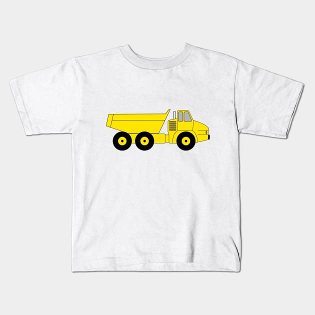 Off Road Dump Truck Kids T-Shirt by NiftyGaloot